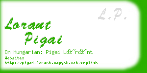 lorant pigai business card